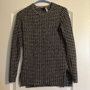 Theory Sweater Pullover Wool Belira White Small